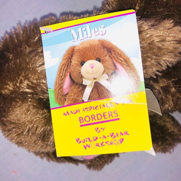 Build a Bear Miles Brown Bunny Rabbit Plush Stuffed Borders Easter 10" New - Picture 10 of 10